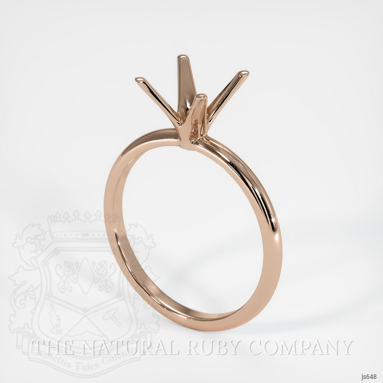 18K Rose Gold Solitaire Ring Setting