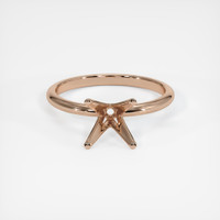 18K Rose Gold Solitaire Ring Setting Image