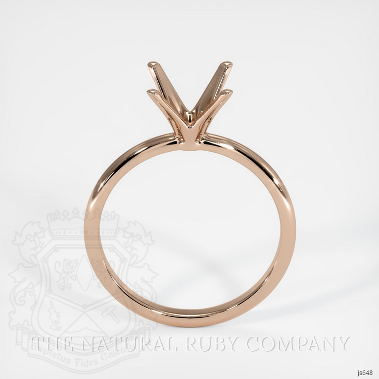 18K Rose Gold Solitaire Ring Setting
