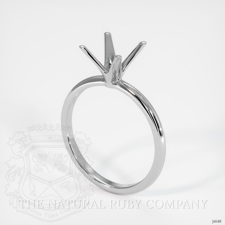 14K White Gold Solitaire Ring Setting