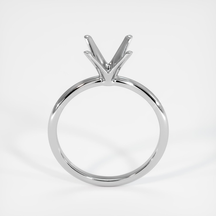 14K White Gold Solitaire Ring Setting
