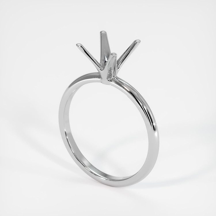 18K White Gold Solitaire Ring Setting