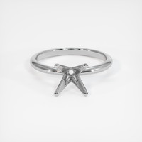 18K White Gold Solitaire Ring Setting Image