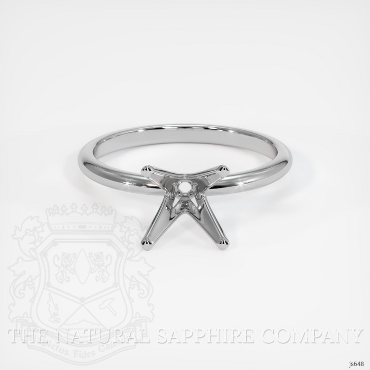 18K White Gold Solitaire Ring Setting