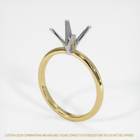 14K White & Yellow Solitaire Ring Setting Video