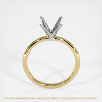 14K White & Yellow Solitaire Ring Setting Image