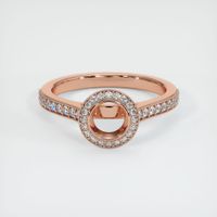 14K Rose Gold Pave Ring Setting Image