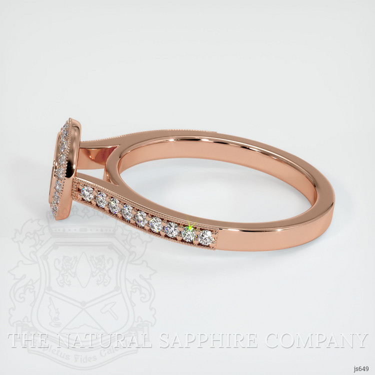 14K Rose Gold Pave Ring Setting