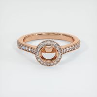 18K Rose Gold Pave Ring Setting Image