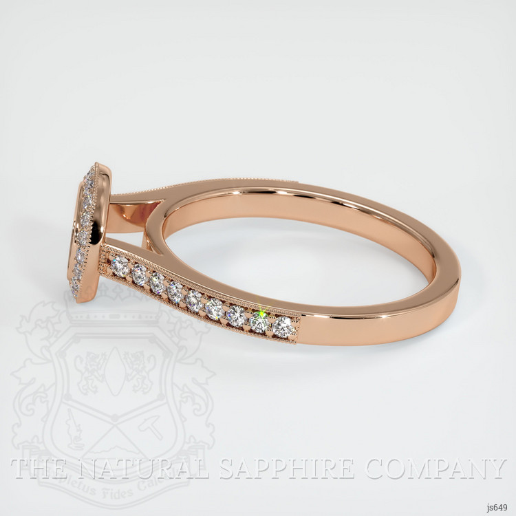 18K Rose Gold Pave Ring Setting