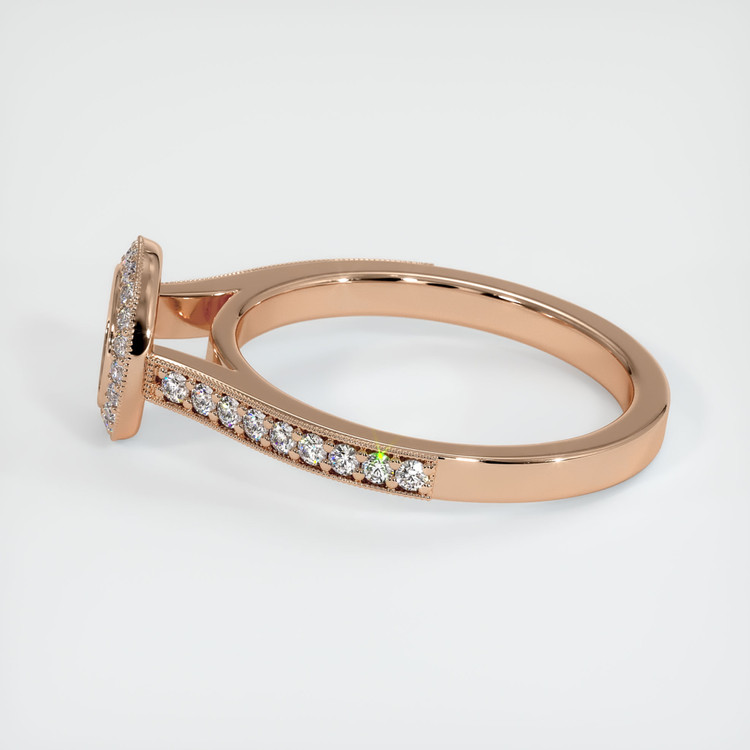 18K Rose Gold Pave Ring Setting