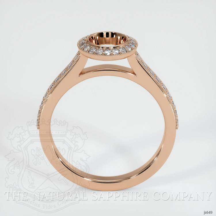 18K Rose Gold Pave Ring Setting
