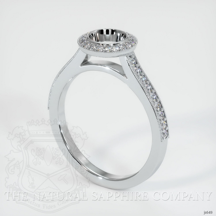 10K White Gold Pave Ring Setting