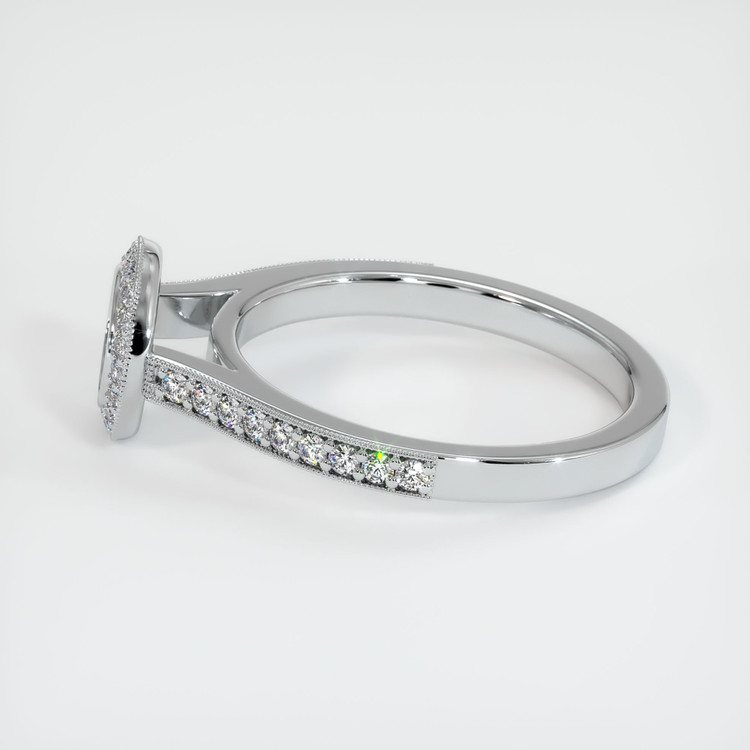 14K White Gold Pave Ring Setting