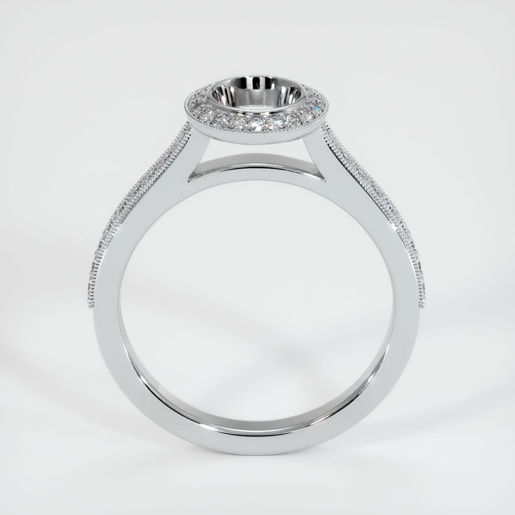 14K White Gold Pave Ring Setting