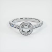 18K White Gold Pave Ring Setting Image