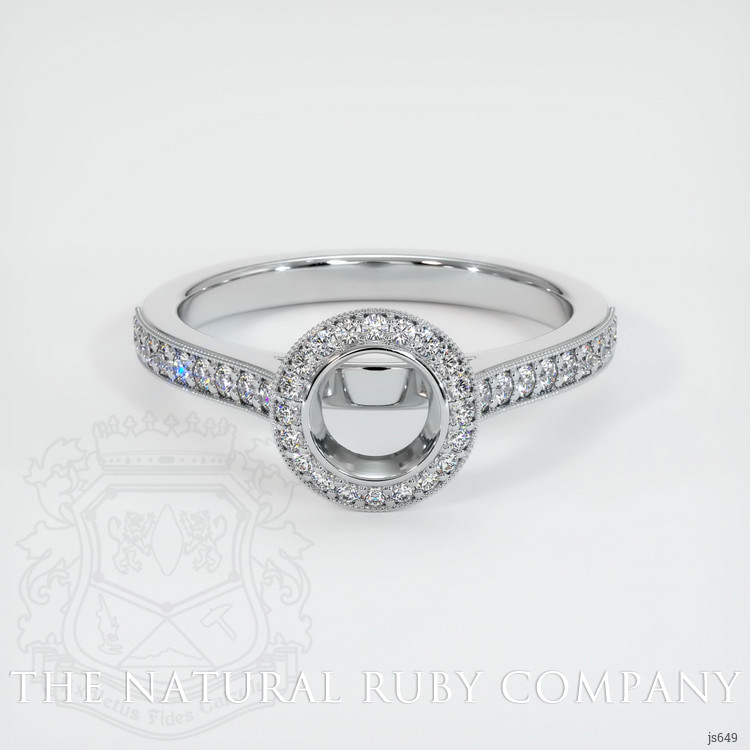 18K White Gold Pave Ring Setting