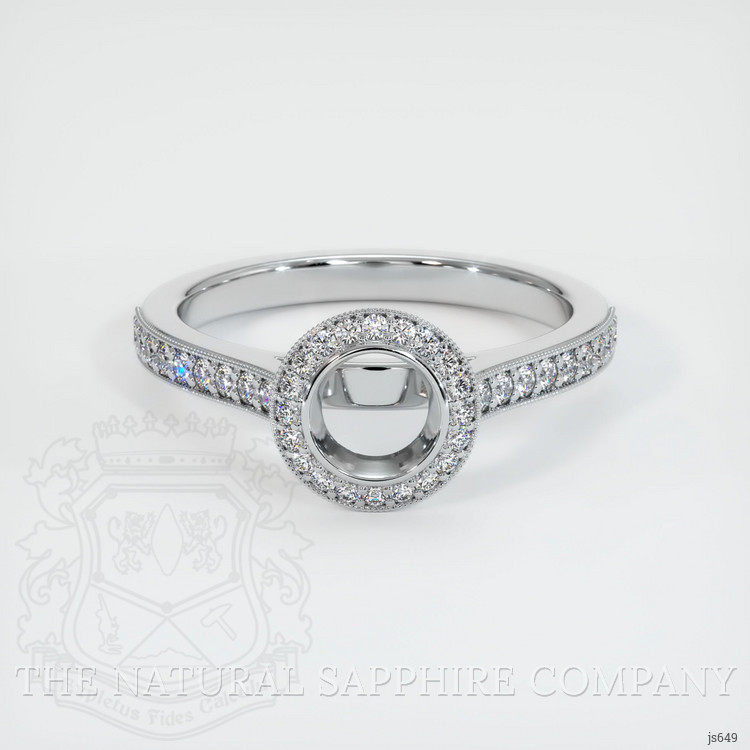 18K White Gold Pave Ring Setting