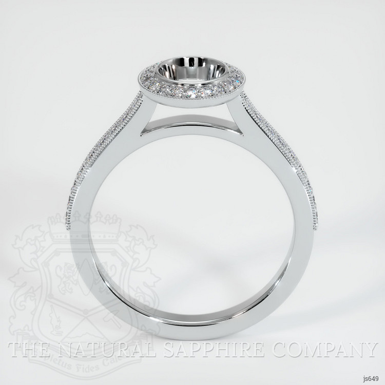 18K White Gold Pave Ring Setting