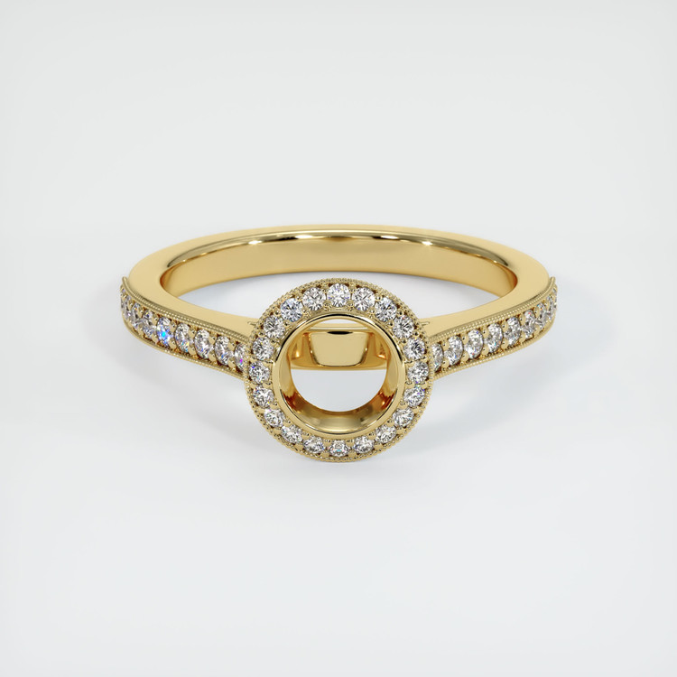 14K Yellow Gold Pave Ring Setting