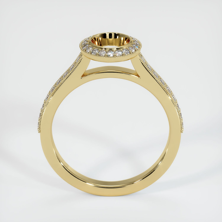 14K Yellow Gold Pave Ring Setting