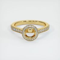 18K Yellow Gold Pave Ring Setting Image
