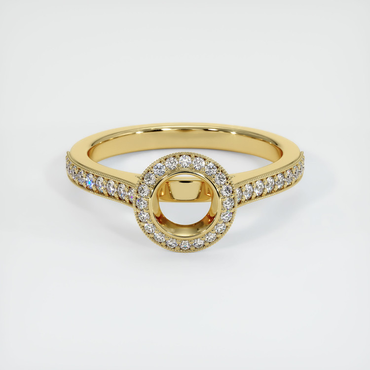 18K Yellow Gold Pave Ring Setting