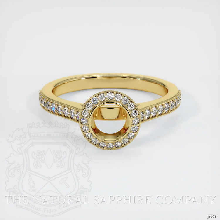 18K Yellow Gold Pave Ring Setting