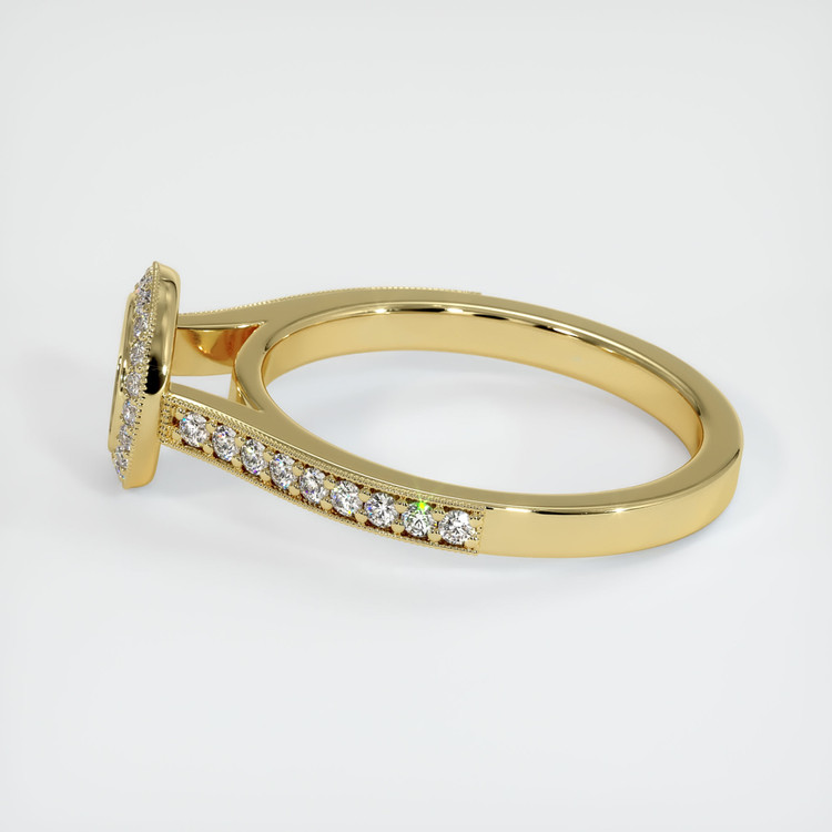 18K Yellow Gold Pave Ring Setting