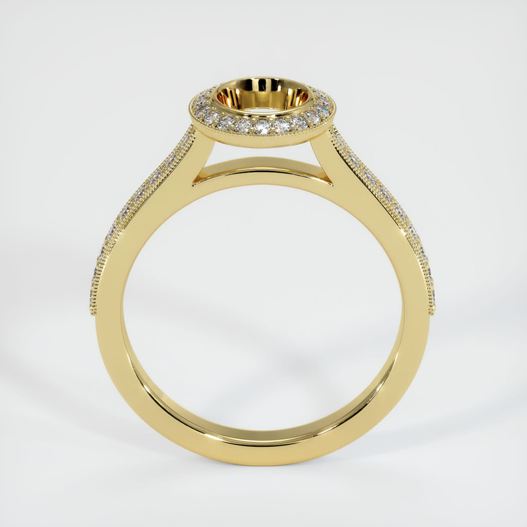 18K Yellow Gold Pave Ring Setting