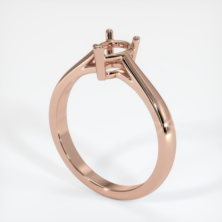14K Rose Gold Solitaire Ring Setting