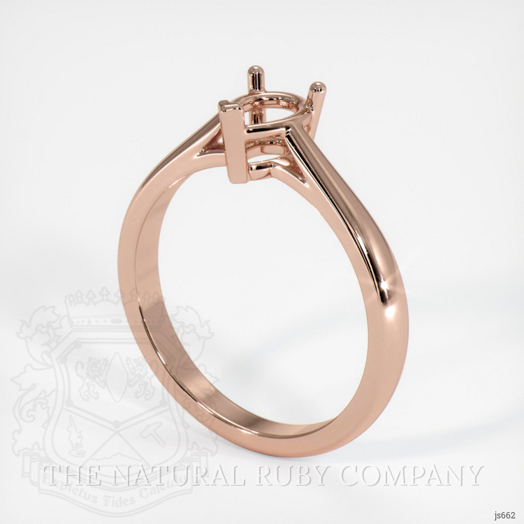14K Rose Gold Solitaire Ring Setting