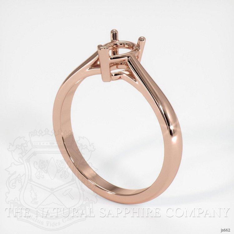 14K Rose Gold Solitaire Ring Setting