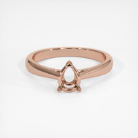 14K Rose Gold Solitaire Ring Setting Image