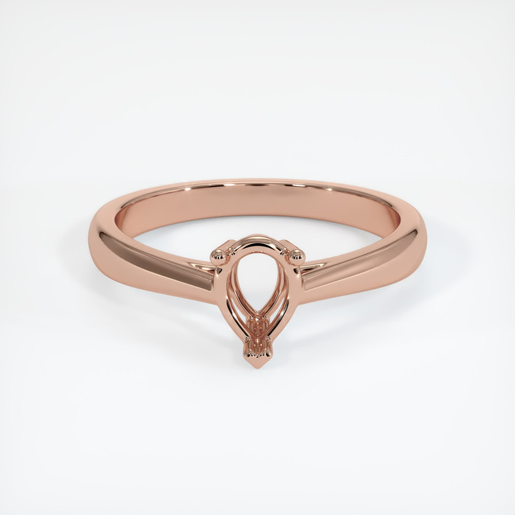 14K Rose Gold Solitaire Ring Setting