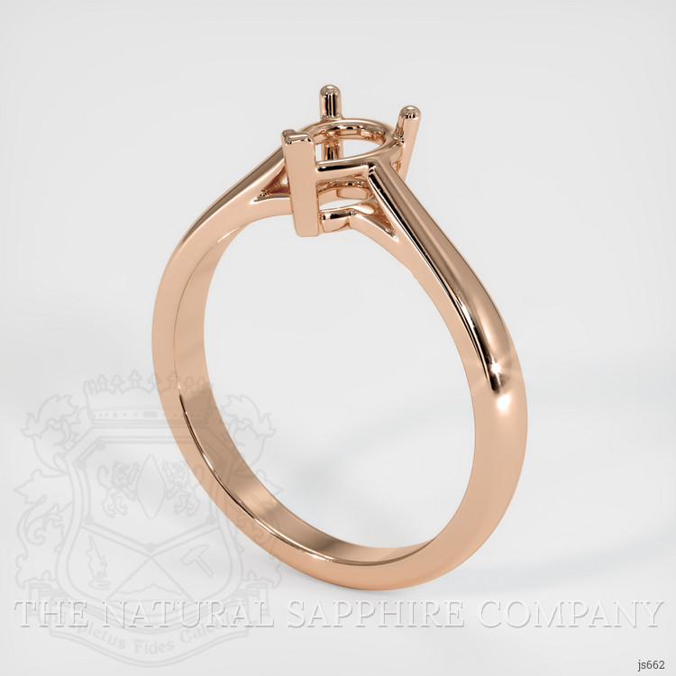 18K Rose Gold Solitaire Ring Setting