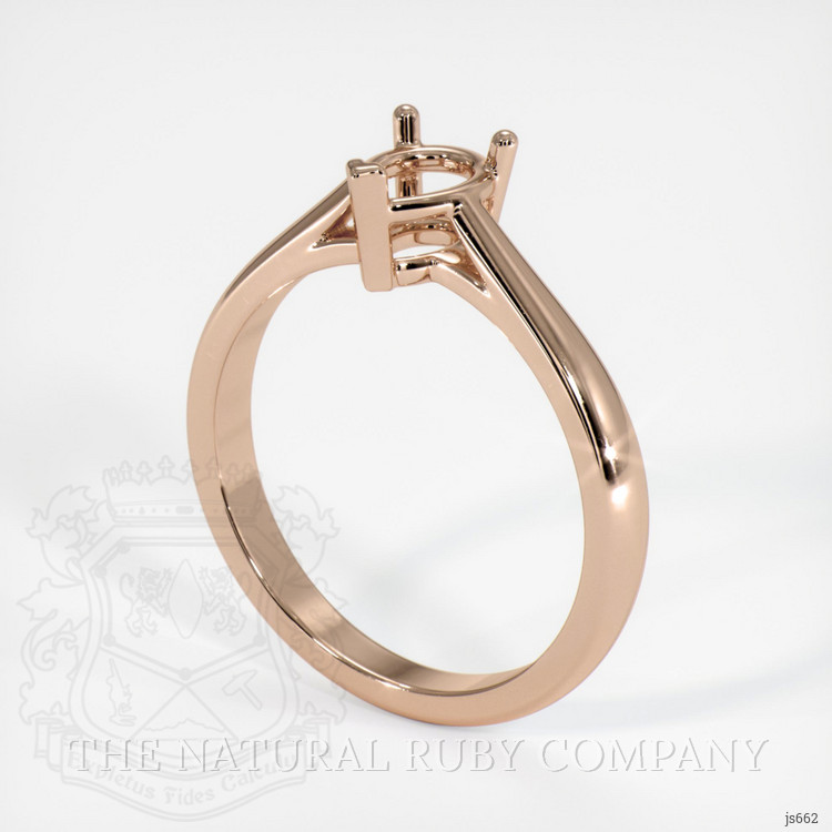 18K Rose Gold Solitaire Ring Setting