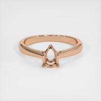 18K Rose Gold Solitaire Ring Setting Image