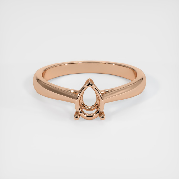 18K Rose Gold Solitaire Ring Setting