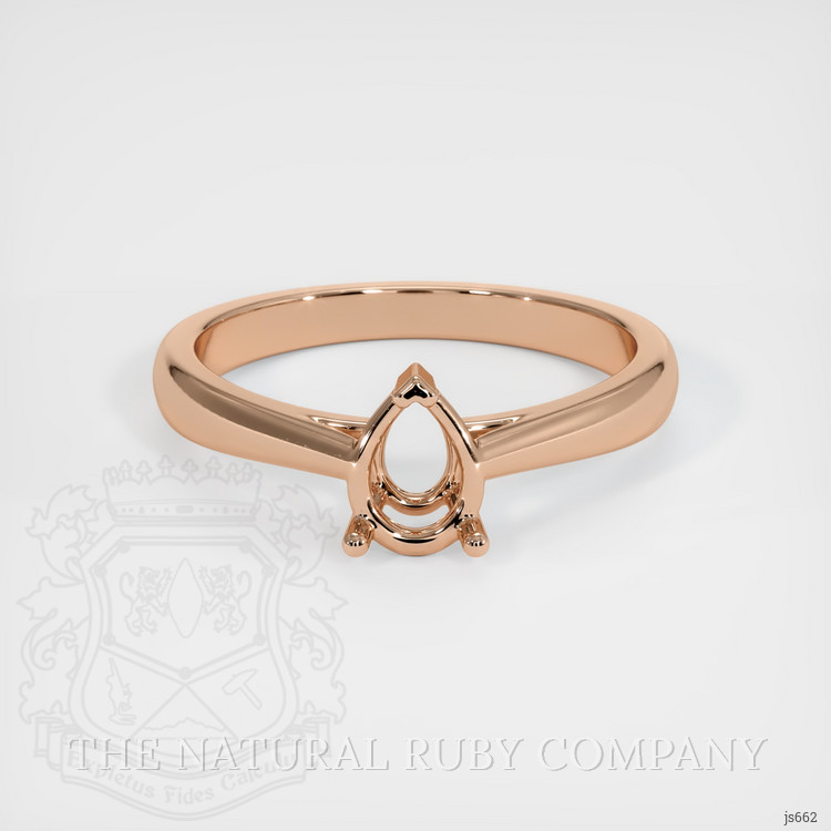 18K Rose Gold Solitaire Ring Setting