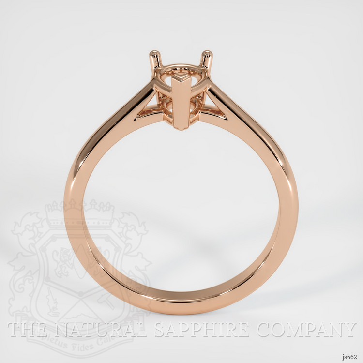 18K Rose Gold Solitaire Ring Setting