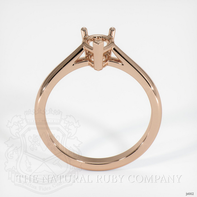 18K Rose Gold Solitaire Ring Setting