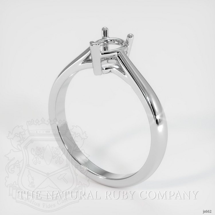 14K White Gold Solitaire Ring Setting