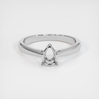 14K White Gold Solitaire Ring Setting Image