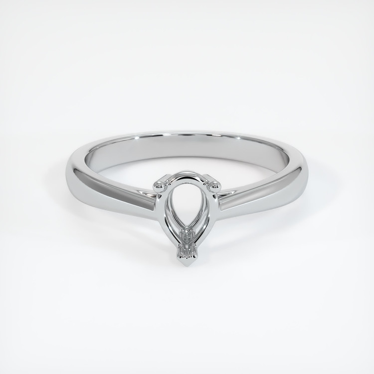 14K White Gold Solitaire Ring Setting