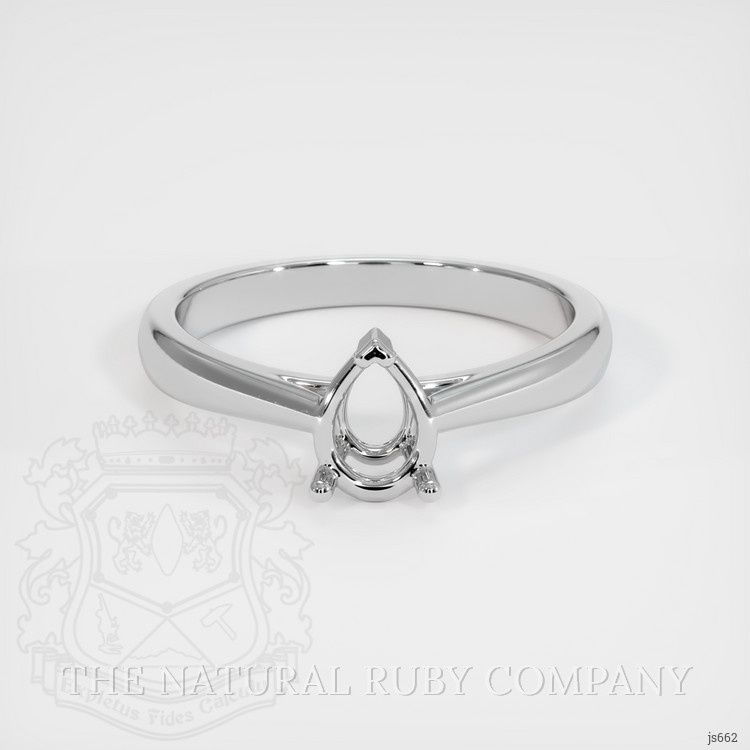 14K White Gold Solitaire Ring Setting