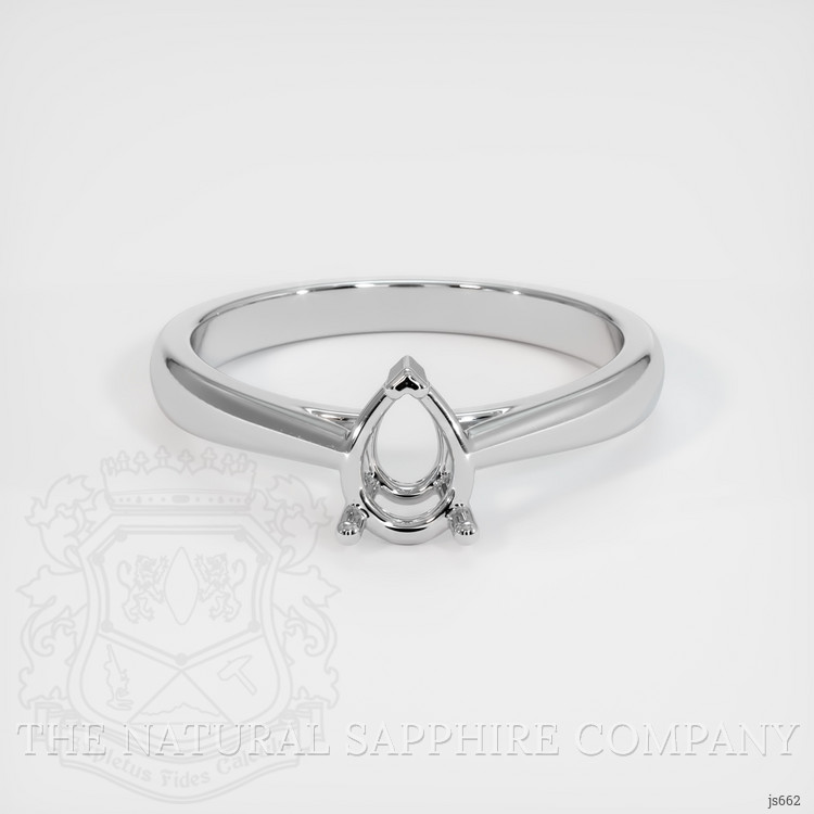 14K White Gold Solitaire Ring Setting