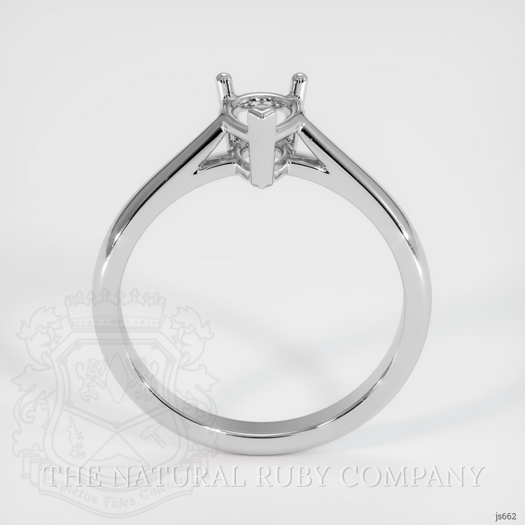 14K White Gold Solitaire Ring Setting