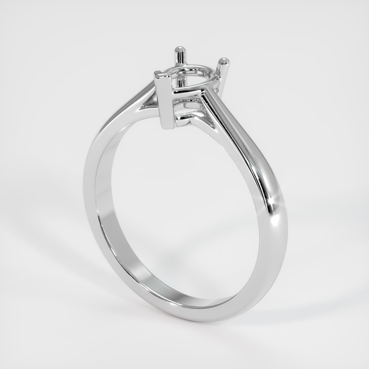 18K White Gold Solitaire Ring Setting