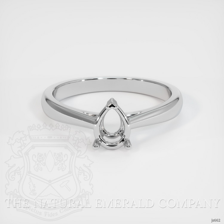 18K White Gold Solitaire Ring Setting